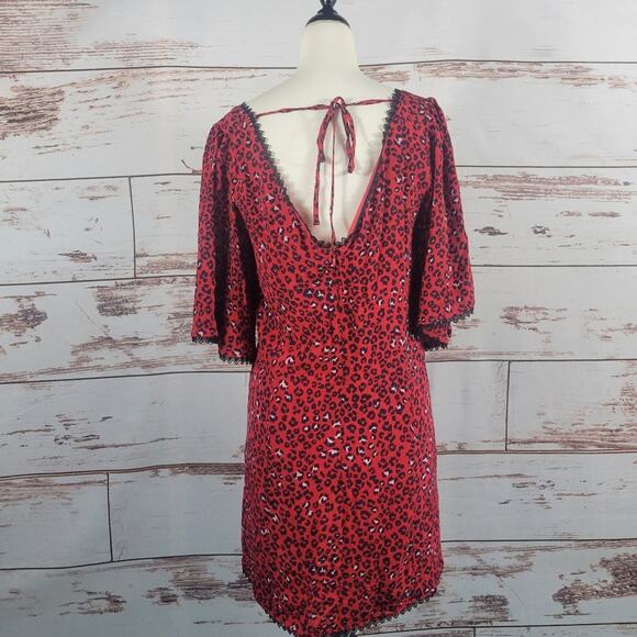 Revolve Lovers + Friends Jason Mini Dress Sahara Cheetah Size Small - Picture 3 of 10